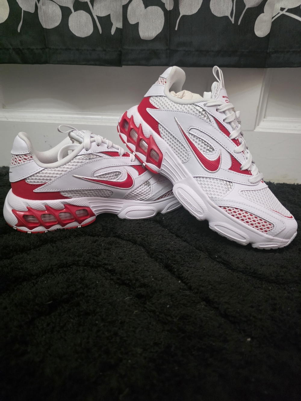 Nike Women's White & Red Athletic Zoom Sneakers - Picture 3 of 7